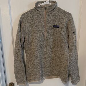 Patagonia Women's Zip-Up Sweater in beige